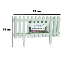 Omnipazar SO-IBC1 Eko İstanbul Bahçe Çiti 4'lü Set 55x34 cm Kirli Beyaz