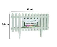 Omnipazar SO-IBC1 Eko İstanbul Bahçe Çiti 4'lü Set 55x34 cm Kirli Beyaz
