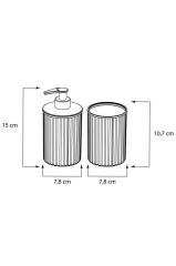 Omnipazar ELF-N522 Nostalji 4'lü Çöp Kovalı Wc Fırçalı Banyo Seti