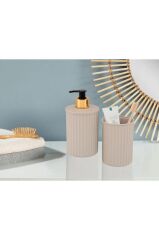 Omnipazar ELF-N522 Nostalji 4'lü Çöp Kovalı Wc Fırçalı Banyo Seti