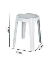 Omnipazar SY-4640 Plastik Tabure Büyük Boy 4'lü Set