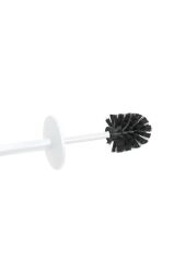 Omnipazar ELF-N522 Nostalji 4'lü Çöp Kovalı Wc Fırçalı Banyo Seti Beyaz