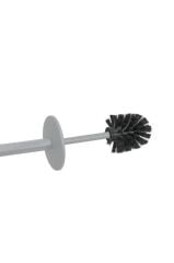 Omnipazar ELF-N522 Nostalji 4'lü Çöp Kovalı Wc Fırçalı Banyo Seti Taş Gri