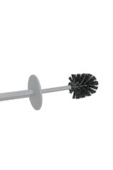 Omnipazar ELF-N522 Nostalji 4'lü Çöp Kovalı Wc Fırçalı Banyo Seti Taş Gri