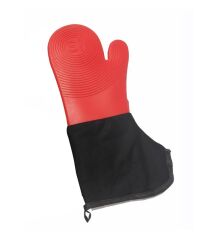 Omnisoft Kırmızı Silikon Yanmaz Fırın Eldiveni Büyük Boy 40 Cm