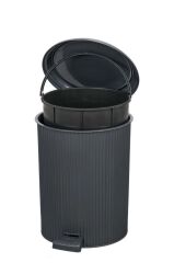 Omnipazar ELF-N320 Nostalji 3 Boy Plastik Pedallı Çöp Kovası