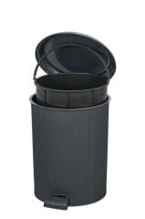 Omnipazar ELF-N320 Nostalji 3 Boy Plastik Pedallı Çöp Kovası