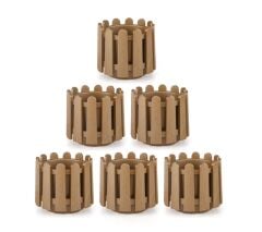 Omnipazar SO-İS02 İstanbul Dekoratif Yuvarlak Saksı 2,6 lt Mocha 6 Adet