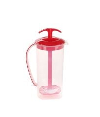 Omnipazar SY-4564 Plastik Uzun Karıştırıcılı Ayran Sürahi 1,75 lt Kırmızı