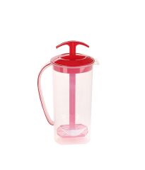 Omnipazar SY-4564 Plastik Uzun Karıştırıcılı Ayran Sürahi 1,75 lt Kırmızı