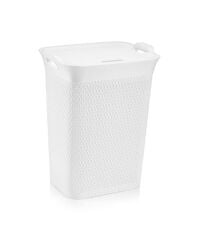 Omnipazar SY-4630 Plastik Safir Kirli Çamaşır Sepeti 55 lt Beyaz