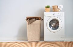 Omnipazar SY-4630 Plastik Safir Kirli Çamaşır Sepeti 55 lt Kahverengi