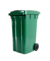 Omnipazar SY-6511 Eko Tekerlekli Kapaklı Plastik Çöp Konteyneri 240 lt Yeşil