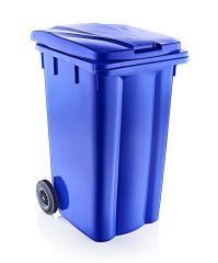Omnipazar SY-6510 Tekerlekli Kapaklı Plastik Çöp Konteyneri 240 lt