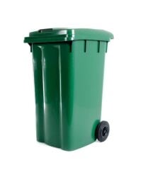 Omnipazar SY-6510 Tekerlekli Kapaklı Plastik Çöp Konteyneri 240 lt YEŞİL
