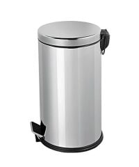 Omnisoft PLX 3700-316 Krom Pedallı Paslanmaz Çöp Kovası 16 Lt