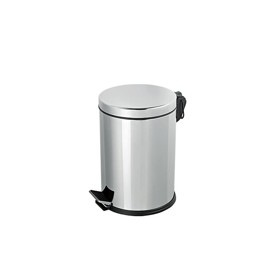 Omnisoft PLX3700-305 Krom Pedallı Paslanmaz Çöp Kovası 5 Lt