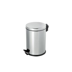 Omnisoft PLX3700-305 Krom Pedallı Paslanmaz Çöp Kovası 5 Lt