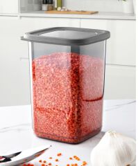 Omnipazar SY-2735 Fresca Kare Erzak Saklama Kabı Silikon Kapak 3'lü Set