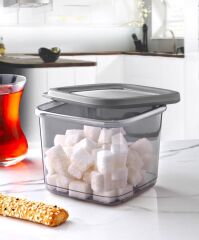 Omnipazar SY-2735 Fresca Kare Erzak Saklama Kabı Silikon Kapak 3'lü Set