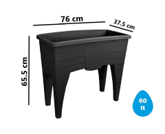 Omnipazar SO-AB02 Dekoratif Ayaklı Bahçe Yetiştirme Saksı 60 Litre No 2