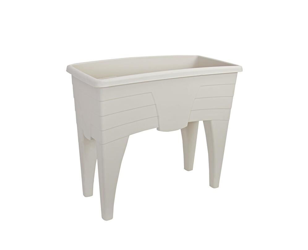 Omnipazar SO-AB02 Dekoratif Ayaklı Bahçe Yetiştirme Saksı 60 Litre No 2 Kirli Beyaz (113)