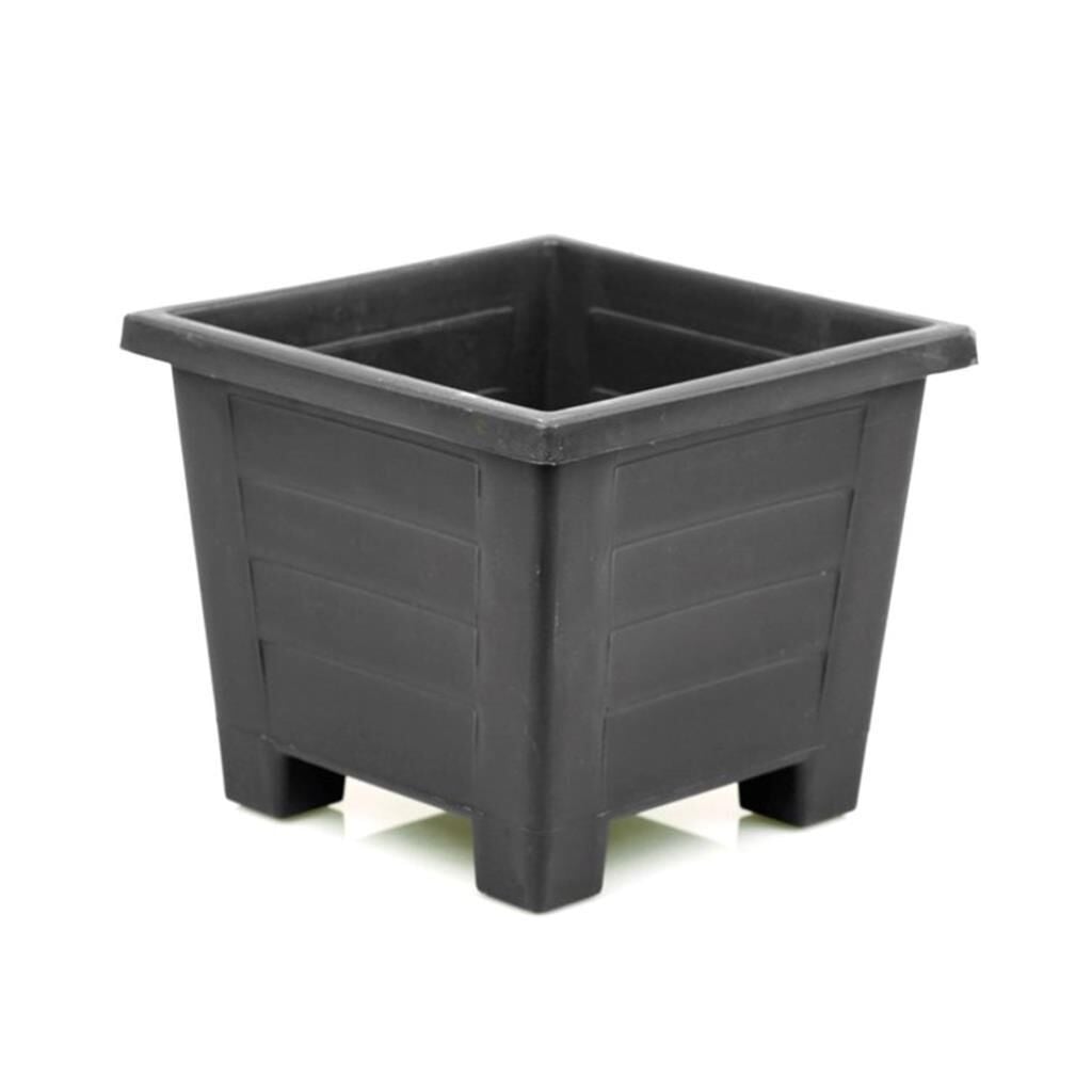 Omnipazar  SY-5848 Dekoratif Plastik Kare Ayaklı Saksı 30 Litre No 5 Antrasit (116)