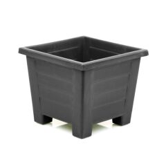 Omnipazar  SY-5848 Dekoratif Plastik Kare Ayaklı Saksı 30 Litre No 5 Antrasit (116)