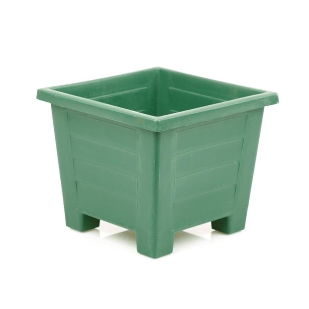 Omnipazar  SY-5848 Dekoratif Plastik Kare Ayaklı Saksı 30 Litre No 5 YEŞİL