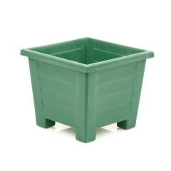 Omnipazar  SY-5848 Dekoratif Plastik Kare Ayaklı Saksı 30 Litre No 5 YEŞİL