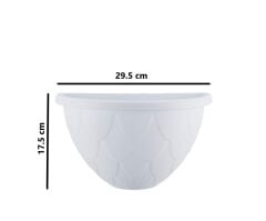 Omnipazar SO-DD02 Dekoratif Damla Duvar Saksı 2.4 Litre No 2 Beyaz