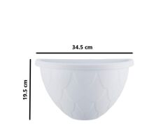 Omnipazar SO-DD03 Dekoratif Damla Duvar Saksı 3.4 Litre No 3 Beyaz