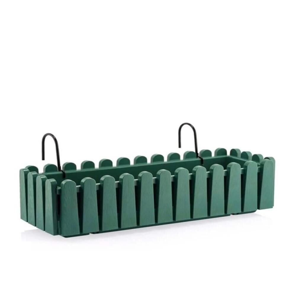 Omnipazar SO-İB03 Yeşil Askılı Balkon Saksı Takım 14 lt No 3