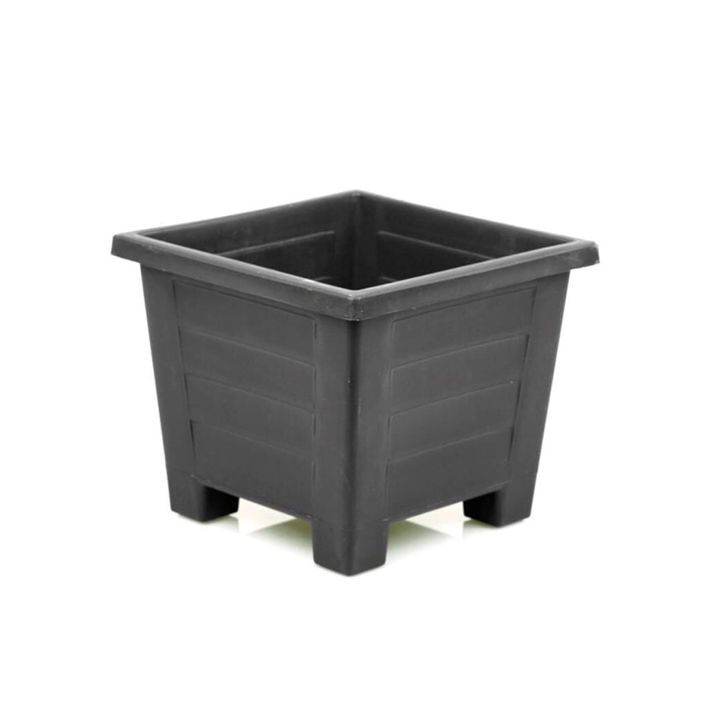 Omnipazar  SY-5847 Dekoratif Plastik Kare Ayaklı Saksı 15 Litre No 4 Antrasit (116)