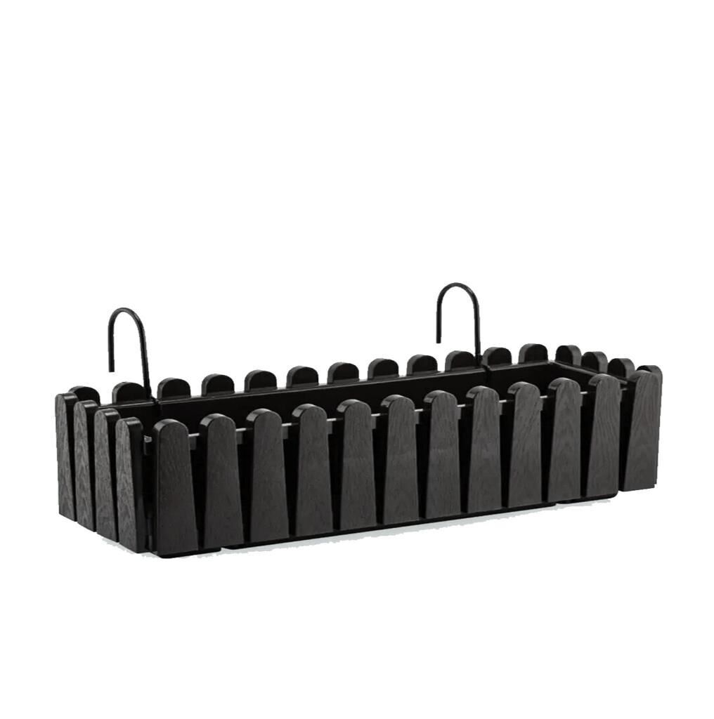 Omnipazar SO-İB03 Antrasit Askılı Balkon Saksı Takım 14 lt No 3