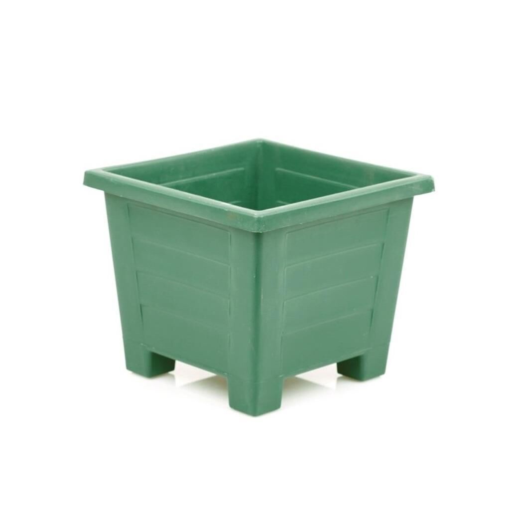 Omnipazar  SY-5847 Dekoratif Plastik Kare Ayaklı Saksı 15 Litre No 4 YEŞİL