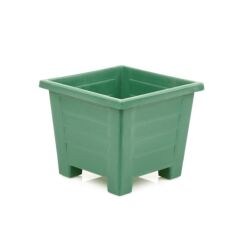 Omnipazar  SY-5847 Dekoratif Plastik Kare Ayaklı Saksı 15 Litre No 4 YEŞİL