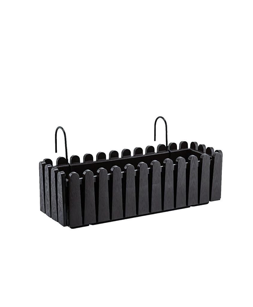 Omnipazar SO-İB02 Antrasit Askılı Balkon Saksı Takım 9 lt No 2