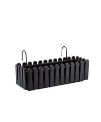 Omnipazar SO-İB02 Antrasit Askılı Balkon Saksı Takım 9 lt No 2