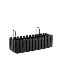 Omnipazar SO-İB02 Antrasit Askılı Balkon Saksı Takım 9 lt No 2