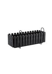 Omnipazar SO-İB02 Antrasit Askılı Balkon Saksı Takım 9 lt No 2