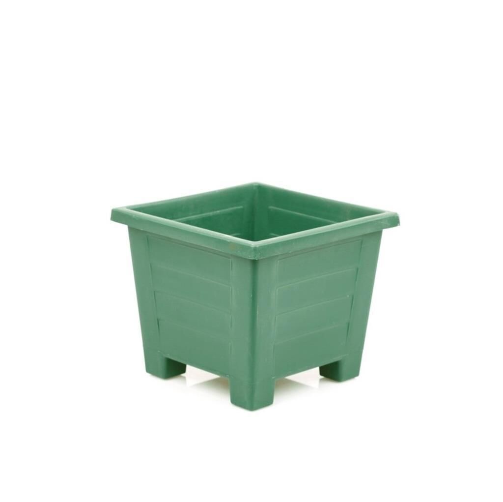 Omnipazar  SY-5845 Dekoratif Plastik Kare Ayaklı Saksı 3,5 Litre No 2 YEŞİL