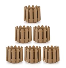 Omnipazar SO-İS03 İstanbul Dekoratif Yuvarlak Saksı 6,6 lt Mocha 6 Adet