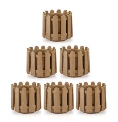 Omnipazar SO-İS03 İstanbul Dekoratif Yuvarlak Saksı 6,6 lt Mocha 6 Adet