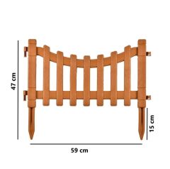 Omnipazar IRK-SB105 Sarmaşık Plastik Bahçe Dekorasyon Çiti 4'lü Set Kahverengi