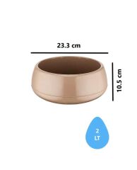 Omnipazar SO-EAS2 Dekoratif Elvan Arajman Sukulent Kaktüs Saksı 2 Litre No 2 Mocha