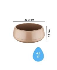 Omnipazar SO-EAS3 Dekoratif Elvan Arajman Sukulent Kaktüs Saksı 4.8 Litre No 3 Mocha