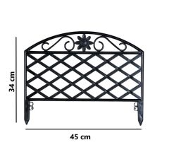 Omnipazar SY-5994 Lattice Plastik Bahçe Çiti Siyah 45x34 cm 4'lü Set