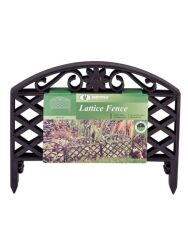 Omnipazar SY-5994 Lattice Plastik Bahçe Çiti Siyah 45x34 cm 4'lü Set