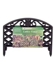 Omnipazar SY-5994 Lattice Plastik Bahçe Çiti Siyah 45x34 cm 4'lü Set